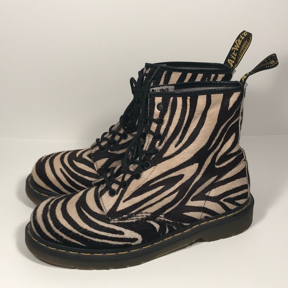doc martens zebra print